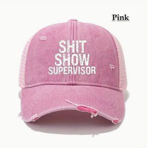 Pink Shit Show Supervisor Cap